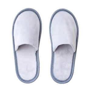 Тапочки одноразовые велюровые серые модель Бизнес