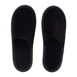 Тапочки одноразовые модель бизнес велюр черные