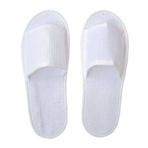 Тапочки одноразовые из вафельного полотна с открытым мысом