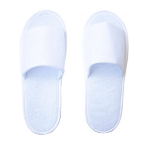 Тапочки одноразовые модель Стандарт с открытым мысом из искуственной махры