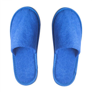 Тапочки одноразовые махровые синего цвета