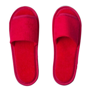 Тапочки малиновые с открытым мысом